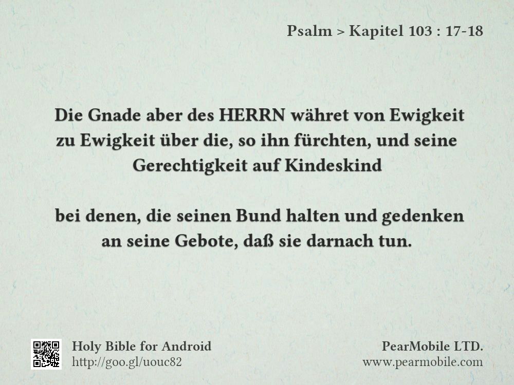 Psalm, Kapitel 103:17-18